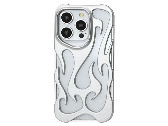 TPU Flame iPhone 16 Pro Max silver