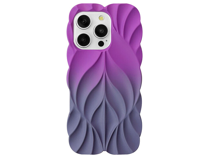 Накладка TPU Leaf iPhone 16 Pro violet/grey