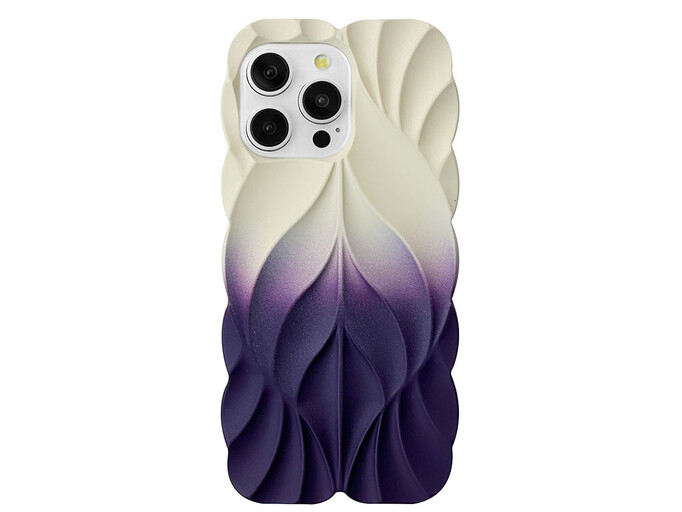 Накладка TPU Leaf iPhone 16 Pro Max white/purple