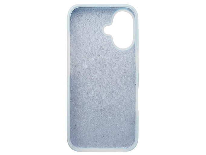 Case soft touch Silicone Full MagSafe низ iPhone 16 light blue