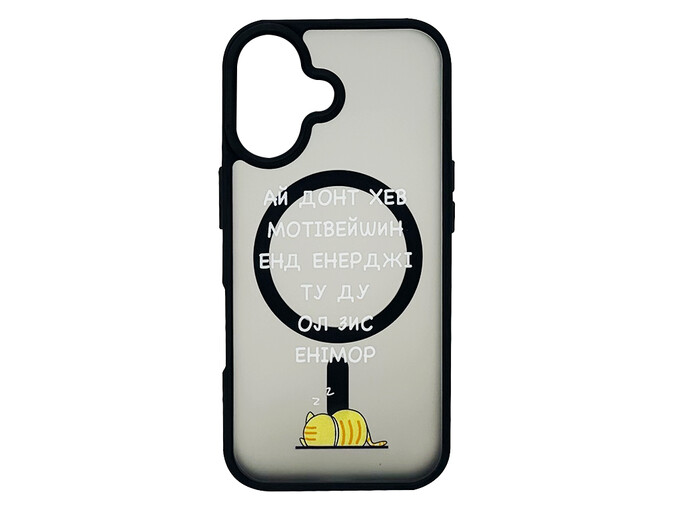 Shadow Matt Metal Buttons MagSafe Motivation iPhone 16 black