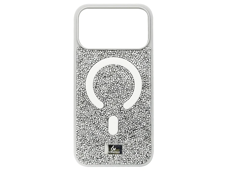 Накладка Bling World Rock MagSafe  iPhone 17 Pro Max silver