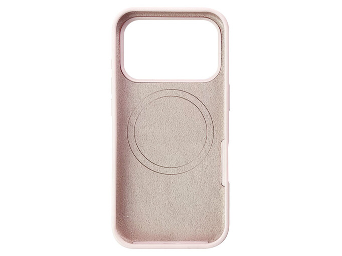 Case soft touch "NO LOGO" MagSafe низ iP 17 Pro (19) pudra