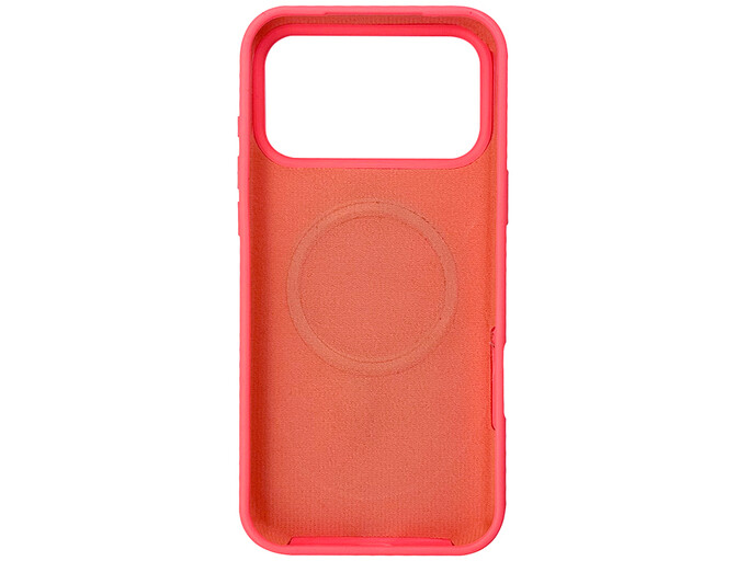 Case soft touch "NO LOGO" MagSafe низ iP 17 Pro Max (29) neon peach