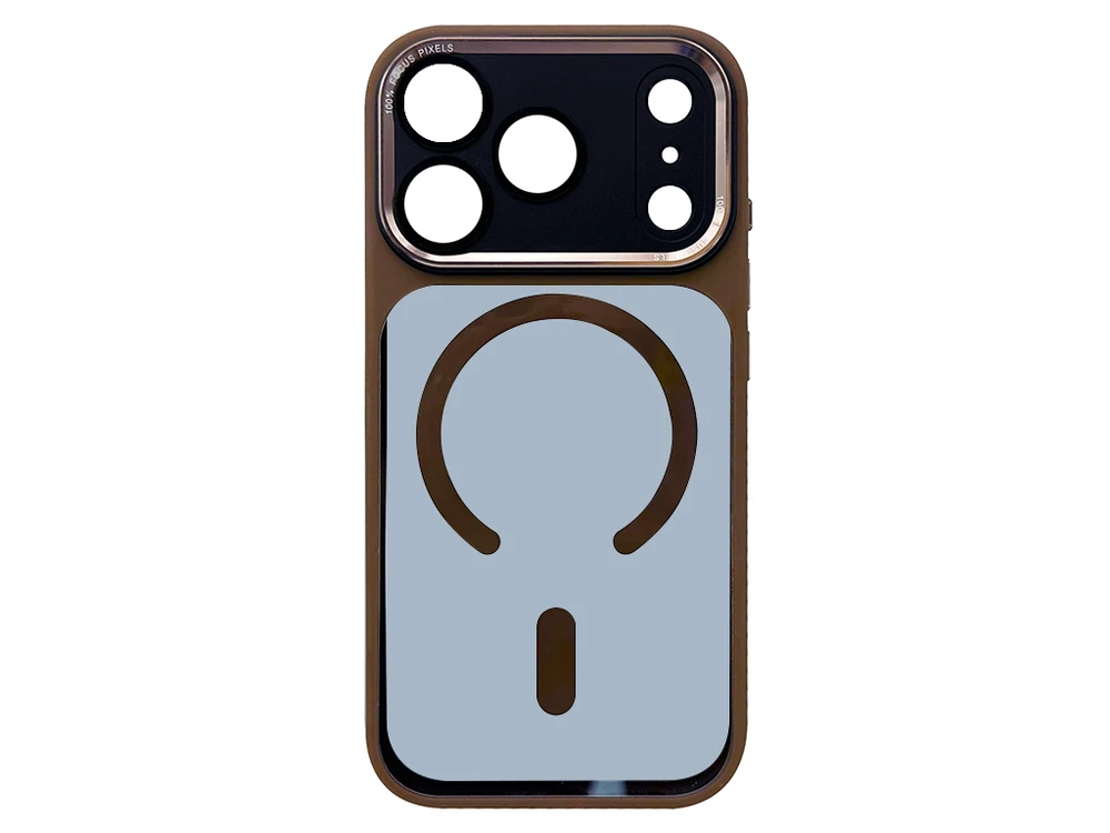 Накладка Metal Protection MagSafe iPhone 17 Pro brown
