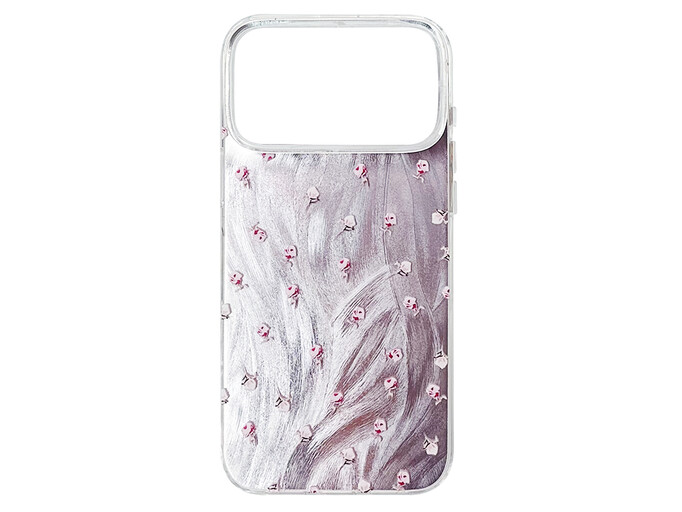 Накладка Paint Stroke Flowers iPhone 17 Pro Max pink