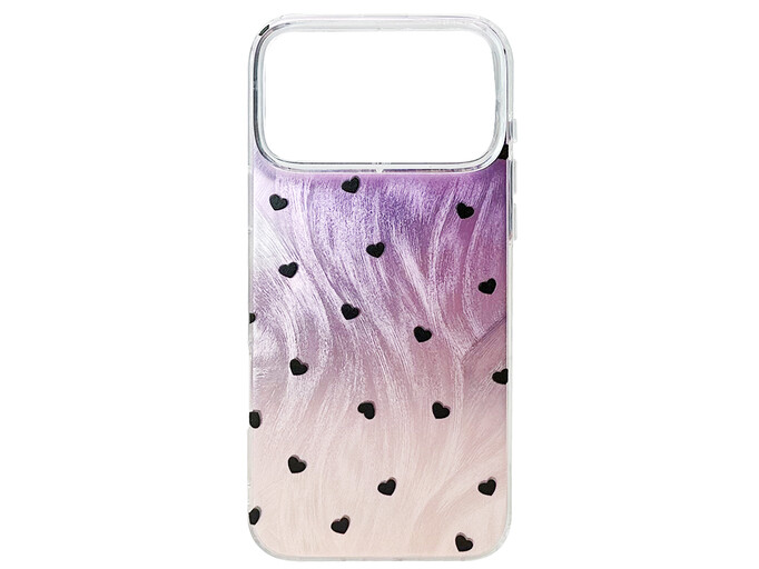 Накладка Paint Stroke Hearts iPhone 17 Pro Max purple