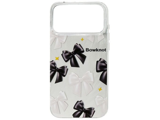 Накладка Paint Stroke Teddy Bears and Bows iPhone 17 Pro Max silver