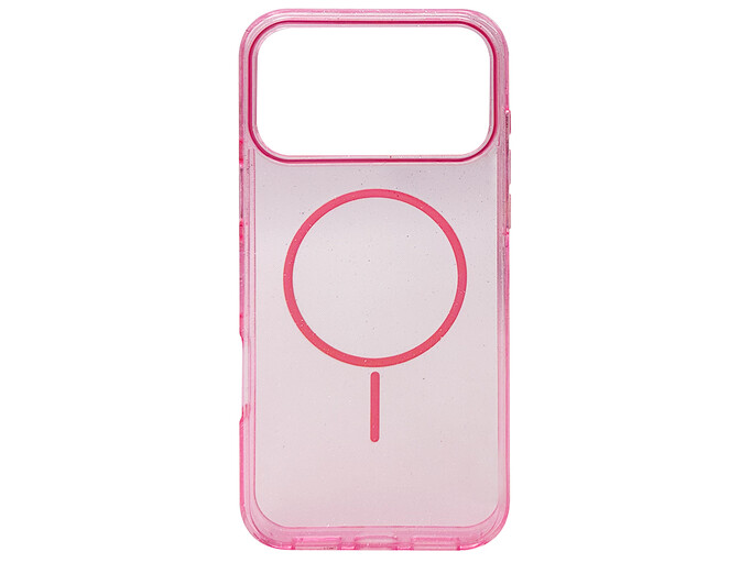 Накладка Shiny dust MagSafe iPhone 17 Pro pink