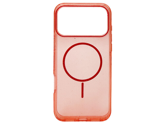 Накладка Shiny dust MagSafe iPhone 17 Pro orange