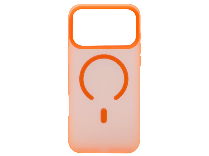 Накладка Silicone Matt MagSafe iPhone 17 Pro neon orange