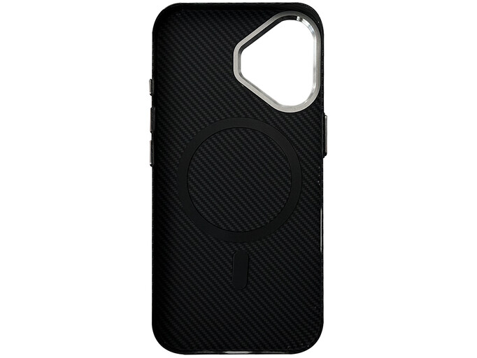 Накладка Elite Carbonique MagSafe Metal Frame iPhone 16 black