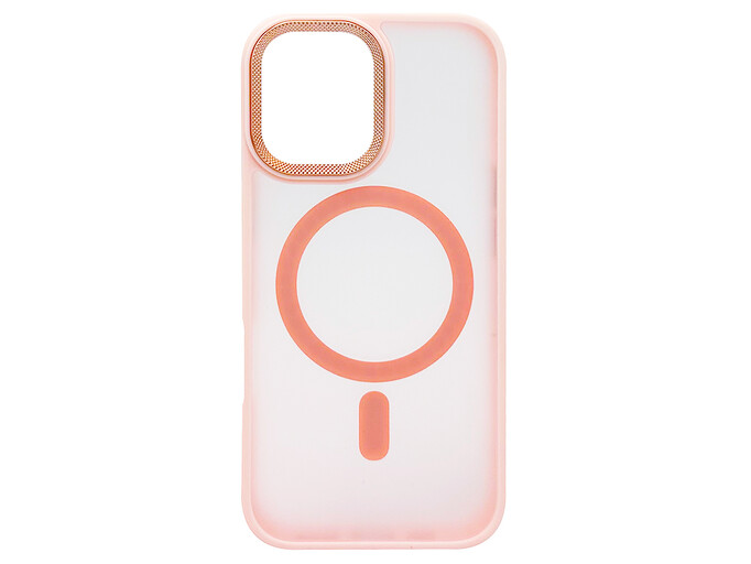 Shadow Matt Metal Buttons Corrugated MagSafe iPhone 17 pink