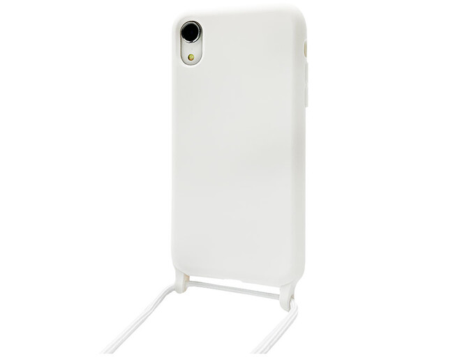 Case soft touch Crossbody iPhone Xr white