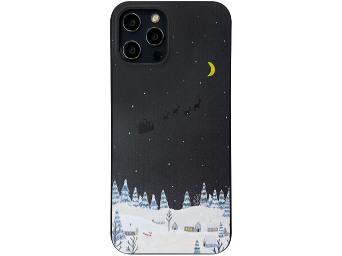 Силікон iPhone 12 Pro Max Black winter night