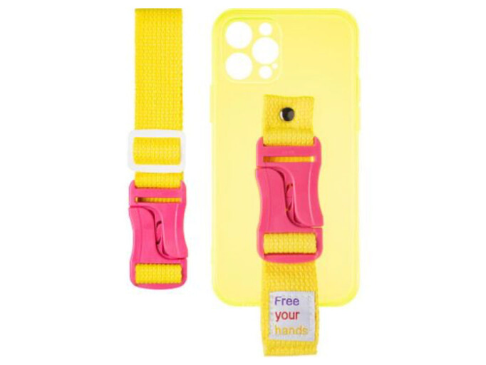 Силікон Handfree iPhone 12 Pro yellow
