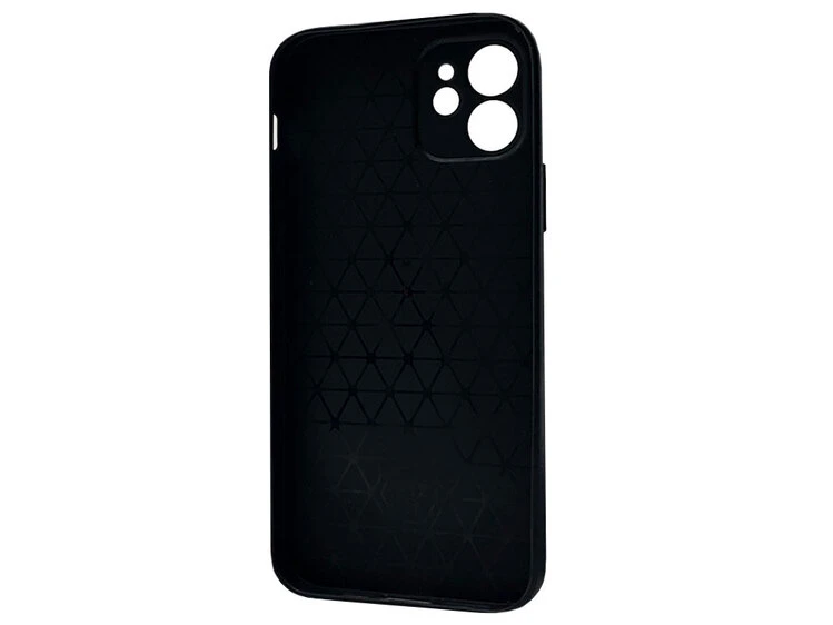 Накладка Leather Weaving iPhone 12 black