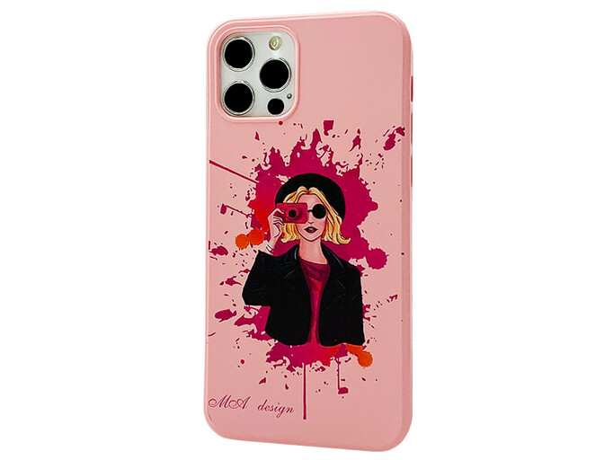 Накладка iMaGen iPhone 12/12 Pro pink