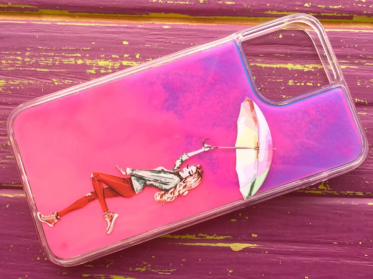 Акваріум Neon iPhone 11 Pro Max girl umbrella blue