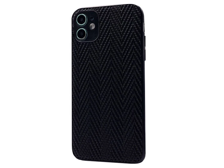 Накладка Leather Weaving iPhone 11 black