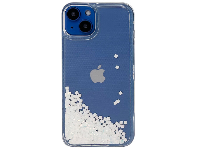 Акваріум блискітки iPhone 13/14 white