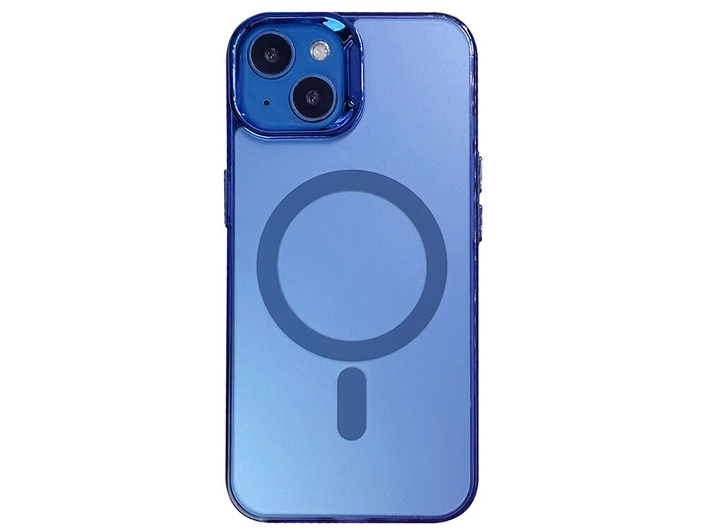 Накладка Magnetic Matte MagSafe iPhone 13/14 blue