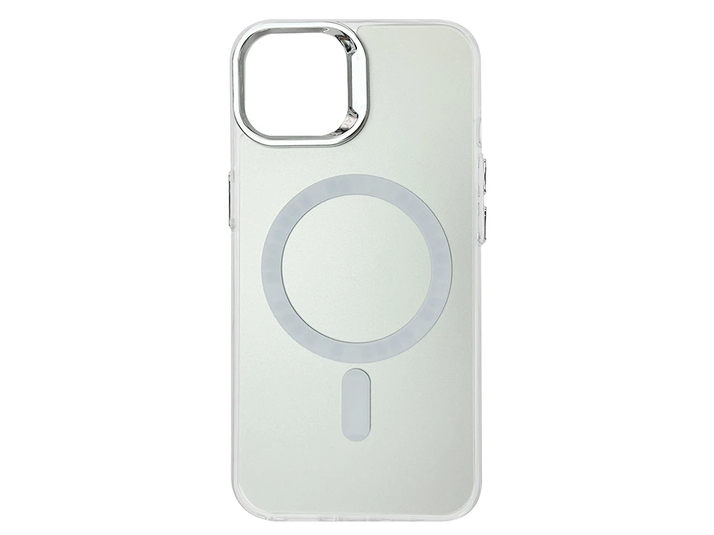 Накладка Magnetic Matte MagSafe iPhone 13/14 white