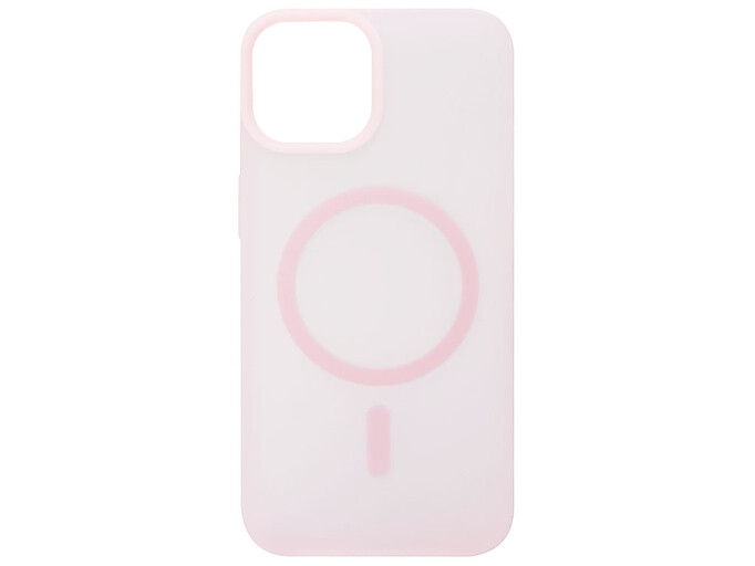 Накладка Silicone Matt MagSafe iPhone 13/14 light pink