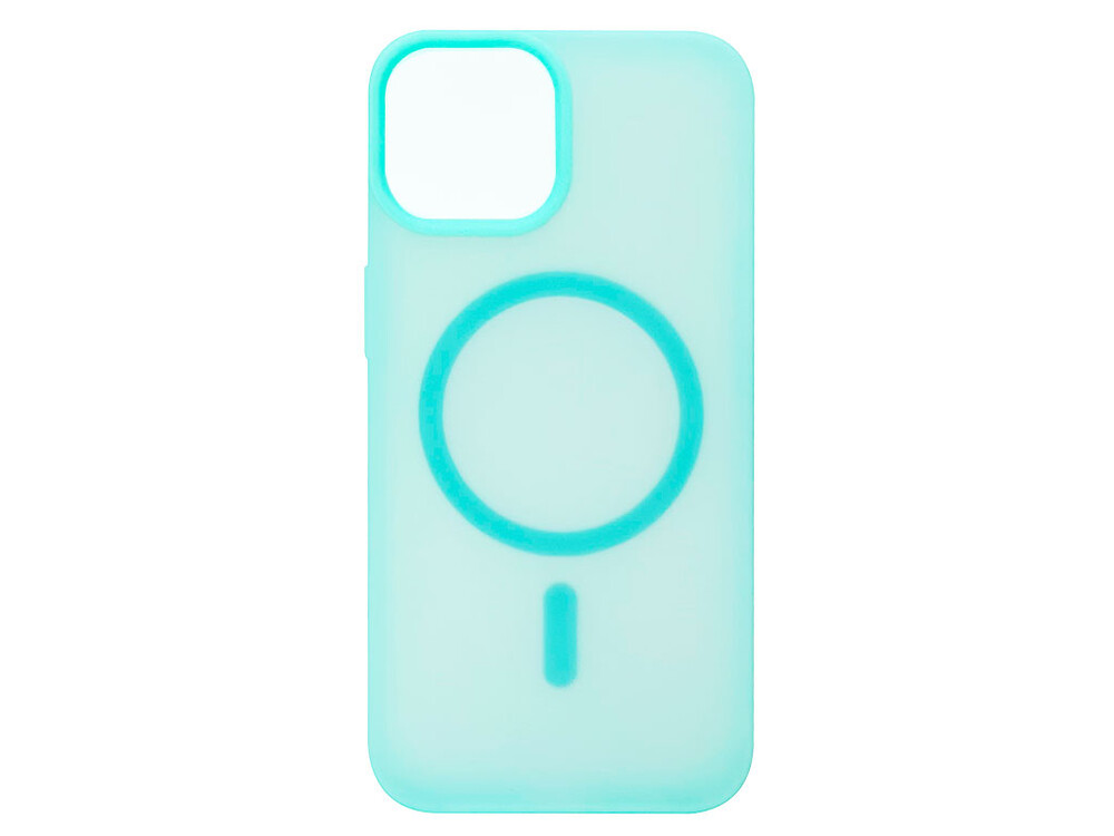 Накладка Silicone Matt MagSafe iPhone 13/14 mint