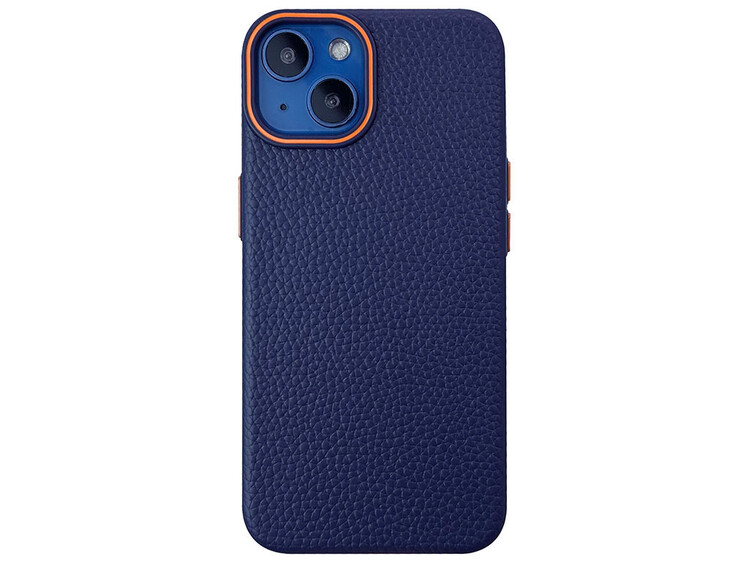 Чохол Syndee Leather MagSafe iPhone 13/14 blue/orange