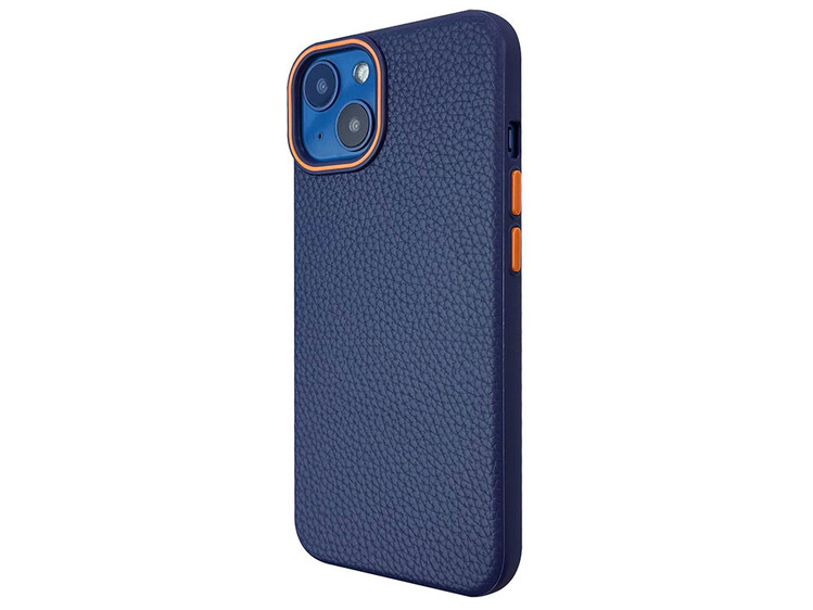 Чохол Syndee Leather MagSafe iPhone 13/14 blue/orange