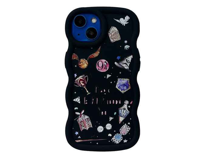 TPU Wavy Sides iPhone 13/14 Potters Wand Harries black