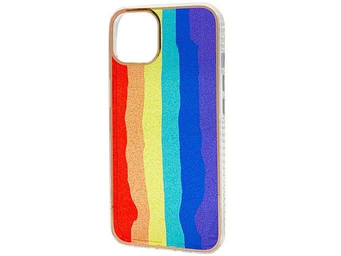 Накладка Shiny Sand Protect iPhone 13 Pro Max red/blue