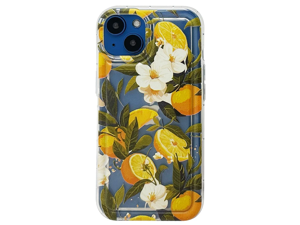 Накладка Silicone Oranges iPhone 13/14 clear