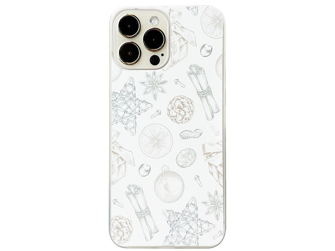 Накладка силікон Print iPhone 13 Pro Max Christmas Mood white