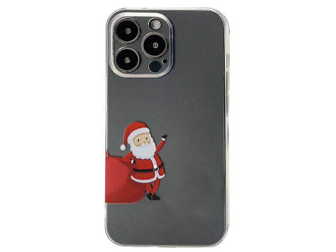 Накладка силікон Print iPhone 13 Pro Santa