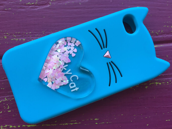 3D КОШКИ Любов iPhone 4 Синий