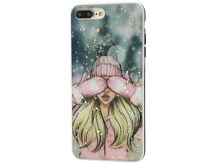 Накладка Confetti iPhone 7+/8+ pink gloves girl