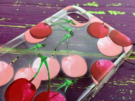 Case Transparentl iPhone 7/8/SE 2 Cherry