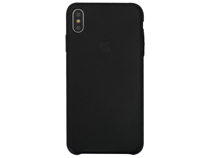 Leather Case AHIMSA Logo iPhone Xs Max black