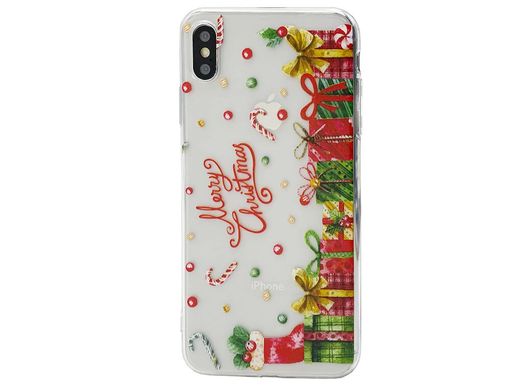 Накладка силікон Print iPhone Xs Max Merry Christmas