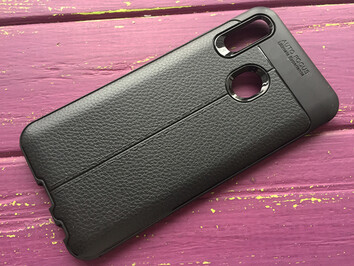 Накладка шкіра Autofocus P Smart(19) black