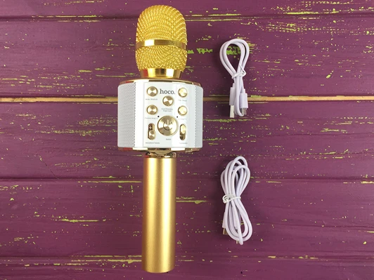 Мікрофон Hoco BK3 Cool Sound gold