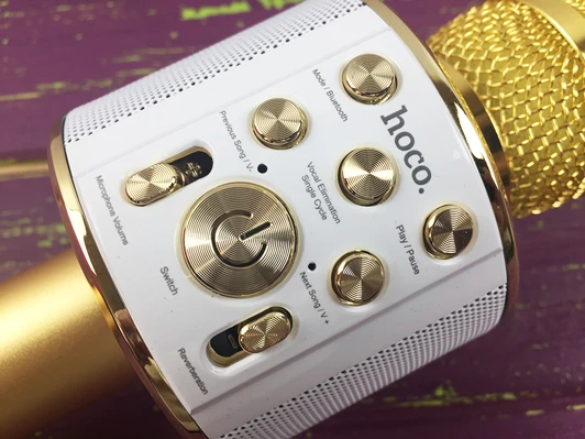 Мікрофон Hoco BK3 Cool Sound gold