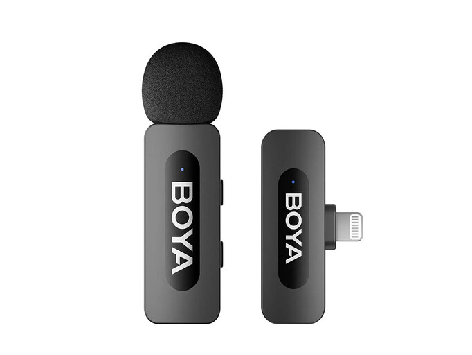 Петличний мікрофон Wireless Boya V1 Lightning black