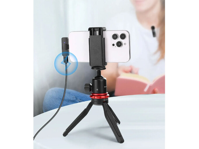 Петличный микрофон Wireles Boya V2 Lightning 2 mic black