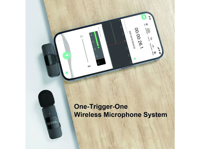 Петличный микрофон Wireles Boya V10 Type-C 1 mic black
