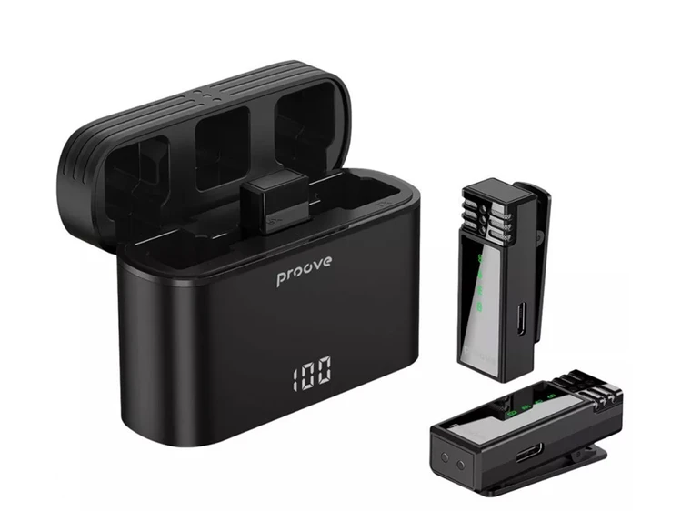 Петличний мікрофон Wireles Proove Record Type-C/Lighting black