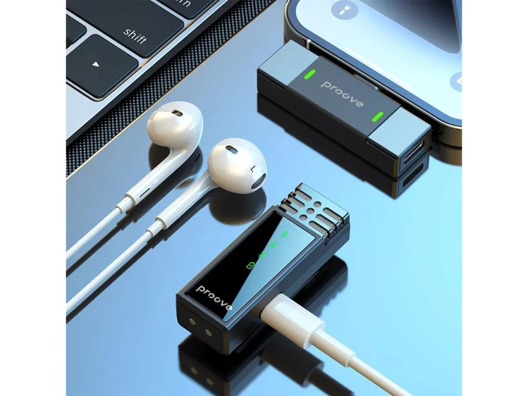Петличний мікрофон Wireles Proove Record Type-C/Lighting black