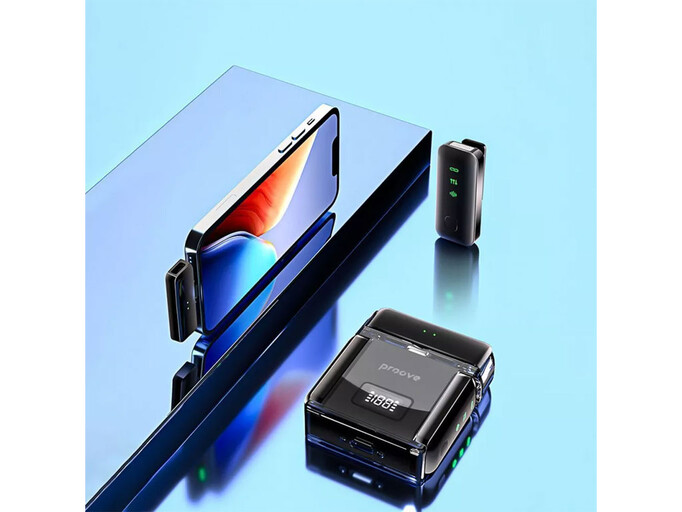 Петличний мікрофон Wireles Proove Live Type-C + Lightning black